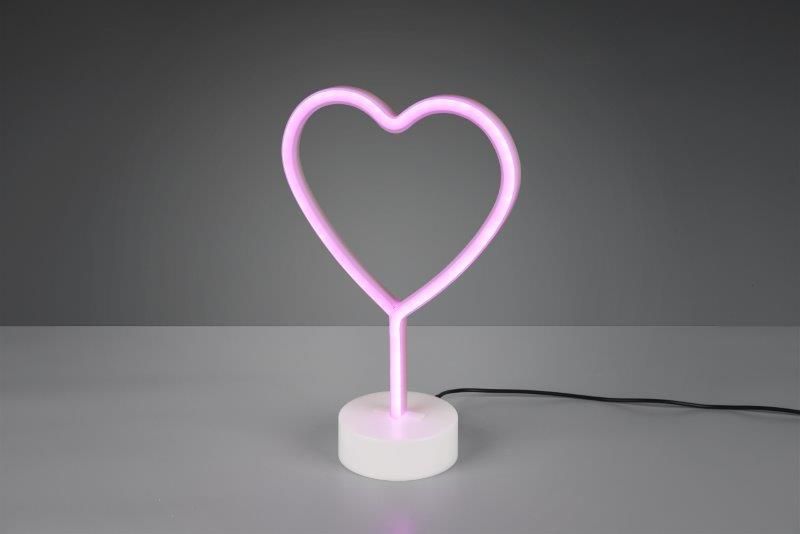 TRIO reality R55210101 HEART USB Dekoračné svietidlo 200mm LED 1X1W Biela