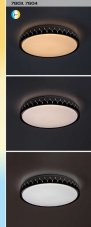 RABALUX 71303 Malin stropné svietidlo D400mm LED 24W/1500lm 3000-6500K čierna, šedá, biela, stmievateľné, diaľkový ovládač