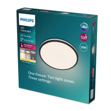 Philips 8719514431928 Ozziet stropné svietidlo LED 18W/1800lm 2700K čierna SceneSwitch