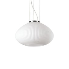 Ideal Lux 285184 PLISSE" závěsné svítidlo 1xE27 D350mm chrom, bílá
