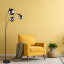 TRIO 417000332 LUMINA stojací lampa 3xE14 V2000mm černá matná, chromová