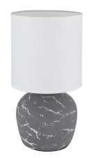 GLOBO 21739G MARBLE stolní lampička V315mm 1xE14 šedá, bílá