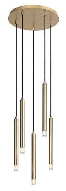 RABALUX 72361 Ramira závesné svietidlo D360mm 5xG9 zlatá, priehľadná