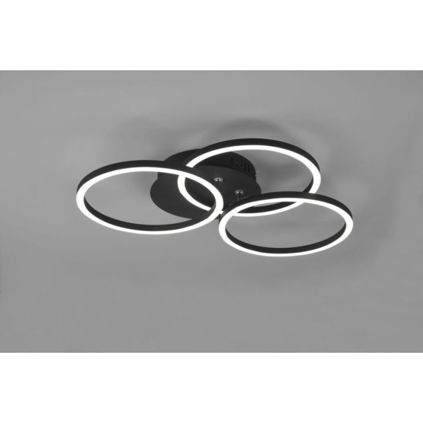 TRIO R62823132 CIRCLE stropní svítidlo LED 27W/3100lm 2700-6000K matná černá, dálkový ovladač
