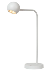 LUCIDE 36621/03/31 COMET stolní lampička V496mm LED 3W/240lm 2700K bílá, nabíjecí baterie, 3StepDIM