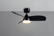 TRIO Reality R62732132 HELSINKI Stropní ventilátor s osvětlením D900mm SMD LED 20W/2500lm 2700-6000K černá, dálkový ovladač