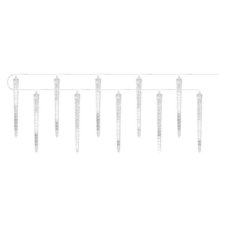 DCPC01 EMOS LED vánoční girlanda – 10x rampouch, 3,6 m, IP44, studená bílá