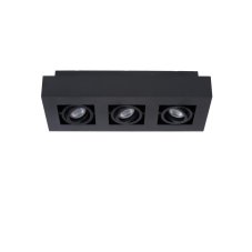 LUCIDE 09119/16/30 XIRAX stropné bodové stmievateľné svietidlo 3xGU10/5W LED čierna