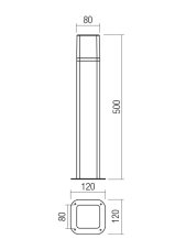 REDO 90610 VOLT venkovní stojanové svítidlo/sloupek V500mm SMD LED 13W 1200/895lm 3000K IP54 tmavě zelená