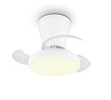Stropní ventilátor se světlem LED 2700–6500K biela IP20 TRIO Reality MOSS R69512101 časovač