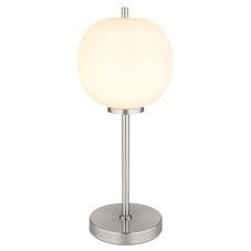 GLOBO 15345TNO BLACKY I stolní lampička V450mm 1xE14 matný nikl, bílá