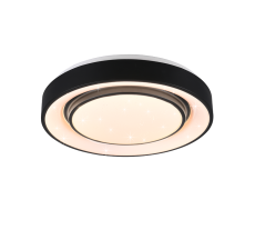 TRIO WIZ R65041032 MONA stropné svietidlo LED D380mm 20W/2400lm 3000-6000K matná čierna, RGB, starlight efekt