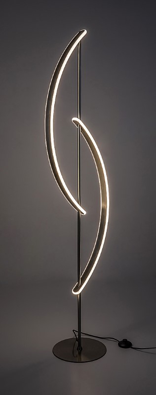 RABALUX 74197 Jarnelle stojacia lampa LED 30W/2000lm 3000K saténová chrómová, biela