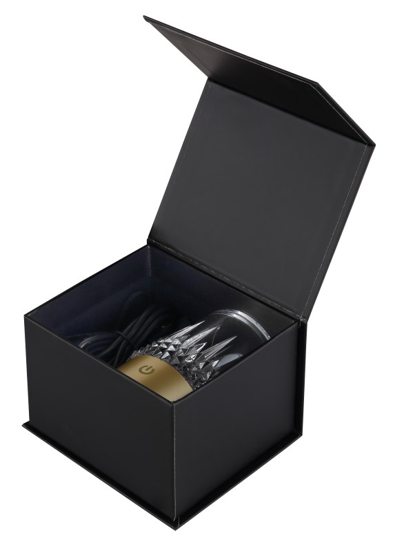 GLOBO 21044 LIZZY dekoračné osvetlenie V105mm LED 1W 110/95lm 3000K zlatá, USB Cable incl., dekoračné kamene ružové, krištáľový efekt, darčekové balenie, 3StepDIM