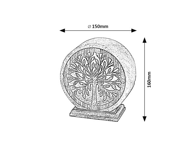 RABALUX 76009 Igdrasil dekoračné svietidlo/soľná lampa 1xE14 V160mm tmavé drevo, oranžová
