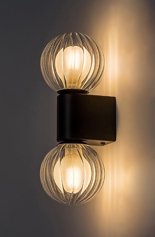 RABALUX 75022 Colzar nástenné svietidlo nad zrkadlo D100mm 2xG9 IP44 matná čierna