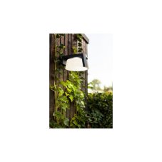 LUTEC 6906001118 MOON solární nástěnné svítidlo se senzorem LED 9,5W/1000lm 4000K IP44, 2200mAh 3,7VDC Li-ion battery, tmavěšedá