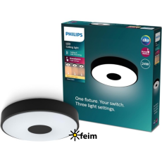 Philips 8720169301290 Coiner stropní svítidlo D389mm LED 24W/2700lm 2700K černá, SceneSwitch