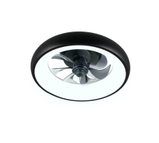 Stropní ventilátor se světlem LED 2700–6500K čierna matná IP20 TRIO Reality MUONIO R69182132 časovač