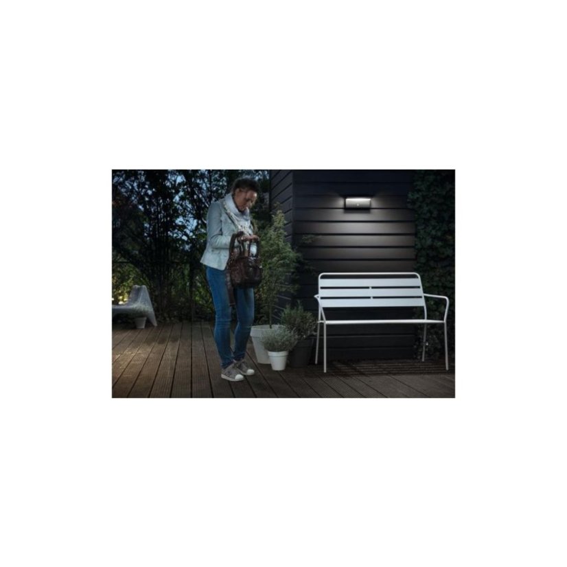 Philips 16484/93/P0 Bustan IR LED 2700K nástenné svietidlo so senzorom 9W=1000lm IP44