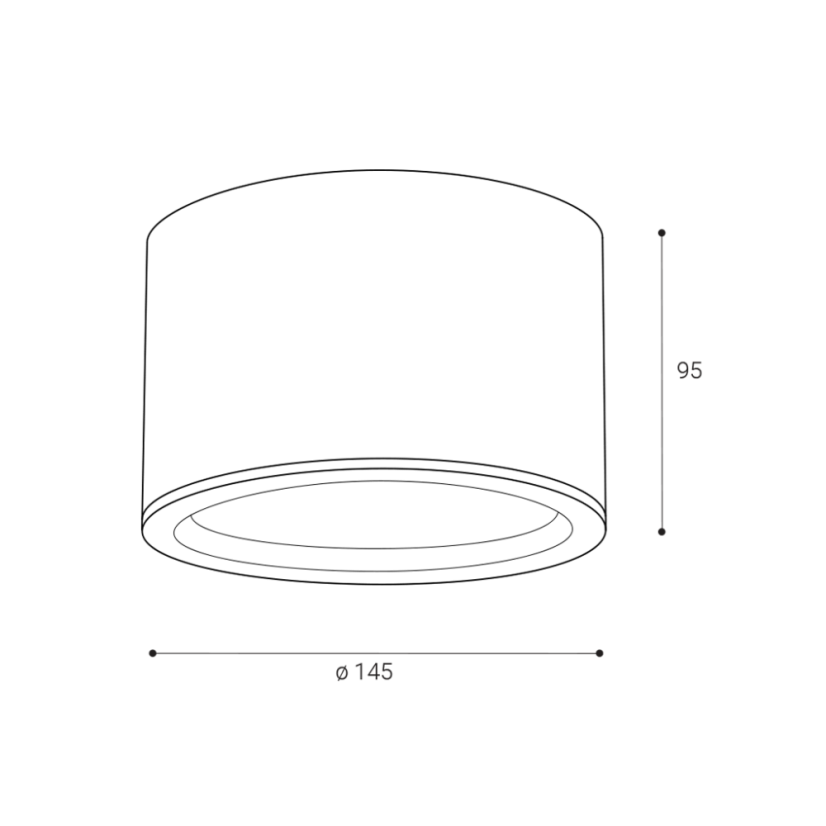LED2 1235453 KAPA ON stropní svítidlo LED D145mm 12W/1350lm 3000-3500-4000K černá