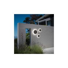 Ideal lux 313542 OUTDOOR PUNTO vonkajšie nástenné svietidlo LED D180mm 9W 1050/600lm 3000K IP54 čierna