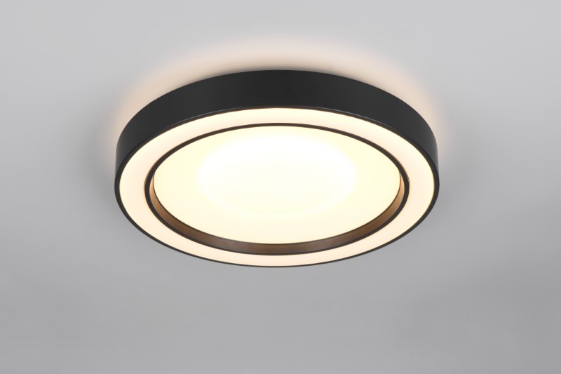 TRIO Reality R65091432 ARCO stropné svietidlo D400mm SMD LED 22W/2500lm 2700 - 6000K čierna matná, diaľkový ovládač