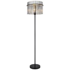 GLOBO 15698S GORLEY stojacia lampa V1520mm 1xE27 matná čierna, dymová