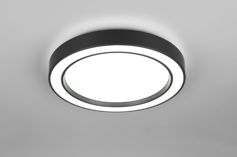 TRIO Reality R65091432 ARCO stropné svietidlo D400mm SMD LED 22W/2500lm 2700 - 6000K čierna matná, diaľkový ovládač