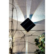 Immax 08487L IMMAX WALL vnější solární nástěnné svítidlo LED 2W/30lm 6000-6500K/3000-3500K, IP54, světelný senzor, černá