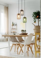 TRIO 364630317 CORK závesné svietidlo D300mm 3xE27 čierna matná, viacfarebná