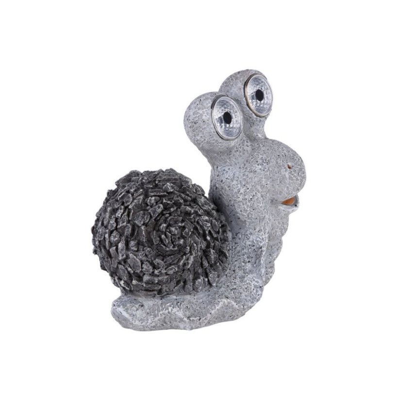 33205 GLOBO Exteriérové ​​solární LED svítidlo zahradní dekorace Šnek, 2x 0,06W 2700K IP44 šedá