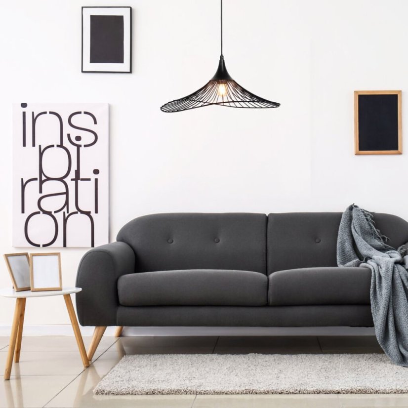 RABALUX 72004 Sombero závěsné svítidlo 1xE27 D500mm matná černá