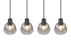 TRIO 362800432 TARIFA závěsné svítidlo 4xE27 černá matná