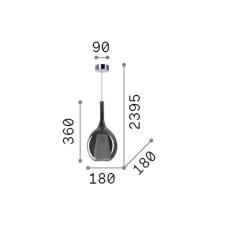 Závesné svietidlo 1x E27 medená IP20 Ideal Lux KALIQUE 360027