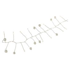 EMOS DCGW15 vánoční girlanda perly 40 LED 1,2m 0,45W teplá bílá, barva drátu - transparentní, časovač, 3xAA excl.