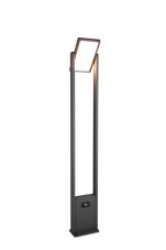 TRIO 453769142 MALAWI solární stojanové svítidlo/sloupek se senzorem V1010mm SMD LED 5W/700lm 2300-4000K IP65 antracit, nabíjecí baterie, hybrid