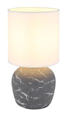 GLOBO 21739G MARBLE stolní lampička V315mm 1xE14 šedá, bílá