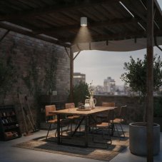 Exteriérové stropné svietidlo Ideal lux 122663 GUN PL1 BIANCO 1xGU10 28W IP44 IP44