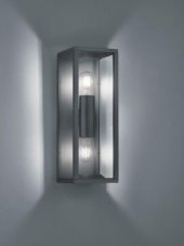 TRIO 201860242 GARONNE Nástenné svietidlo 140mm E27 2X40W  IP44 Antracitová, transparentná