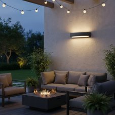 Exteriérové ​​nástěnné svítidlo Ideal lux 100371 ANDROMEDA AP2 NERO 2xE27 60W IP54