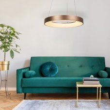 Rabalux 5055 Carmella závesné LED svietidlo 800mm 80W/6335lm 4000K IP20 biela/zlatá