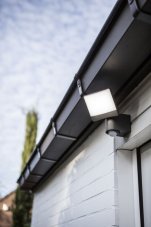 LUTEC 7625701345 SUNSHINE nástěnné LED svítidlo 12,5W 5000K IP44 tmavá šedá se senzorem
