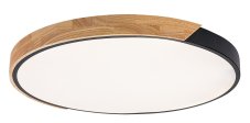 Stropní svítidlo LED 3000 / 4000 / 6500K čierna, drevo IP20 Rabalux MAPLE2 71418