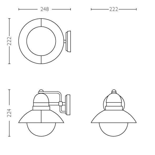 Philips 17237/30/PN Hoverfly nástenné svietidlo čierne 1x E27 IP44