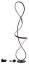 GLOBO 67341SS SWIRL stojací lampa V1325mm LED 36W 3860/1810lm 4000K černá, křišťálový efekt