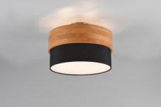 TRIO 611500202 SEASONS stropní svítidlo 2xE14 D300mm matný nikl, černá, drěvo