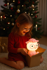 GLOBO 21760P SHEEPY dotyková stolní lampička dětská V220mm LED 1W 48/32lm 3000K růžová, bílá, USB Cable incl., 3StepDIM