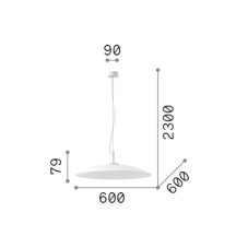 Závesné svietidlo 1x GX53 biela IP20 Ideal Lux ECLIPSE 338767