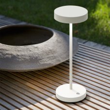 Ideal lux 311715 OUTDOOR TOFFEE vonkajšia dotyková stolná lampička LED V320mm 2W 230/180lm 3000K IP54 biela, nabíjateľná batéria, ON/OFF